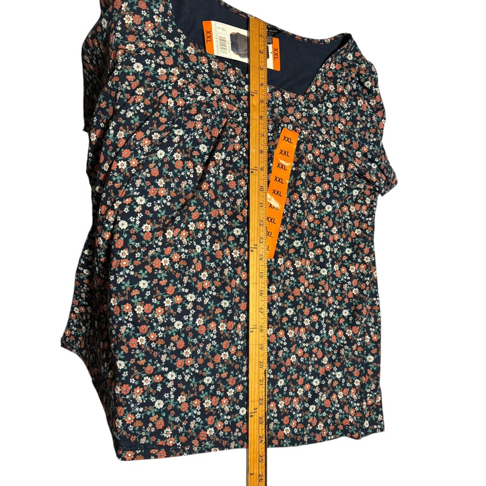 Lucky Brand Floral Boat Neck Tunic. SZ XXL. Boho Peasant Cottage Core. Artsy NWT - Picture 7 of 10